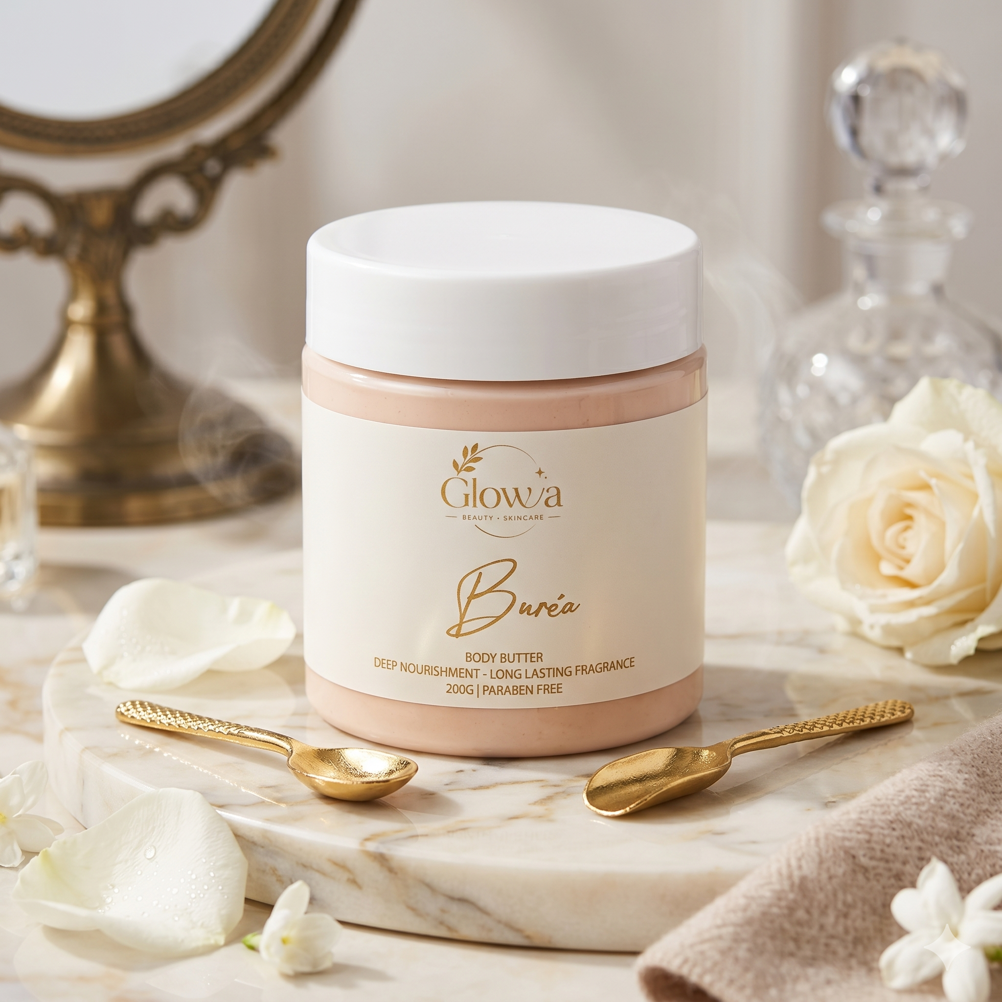 Glowva Buréa Luxury Body Butter – Deep Nourishment & Long-Lasting Fragrance (200g | Paraben-Free)